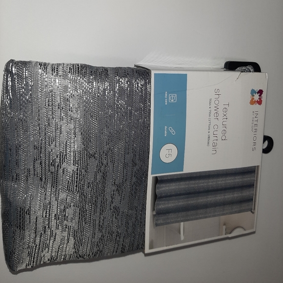 Interiors by Design Textured Shower Curtain - Picture 3 of 5